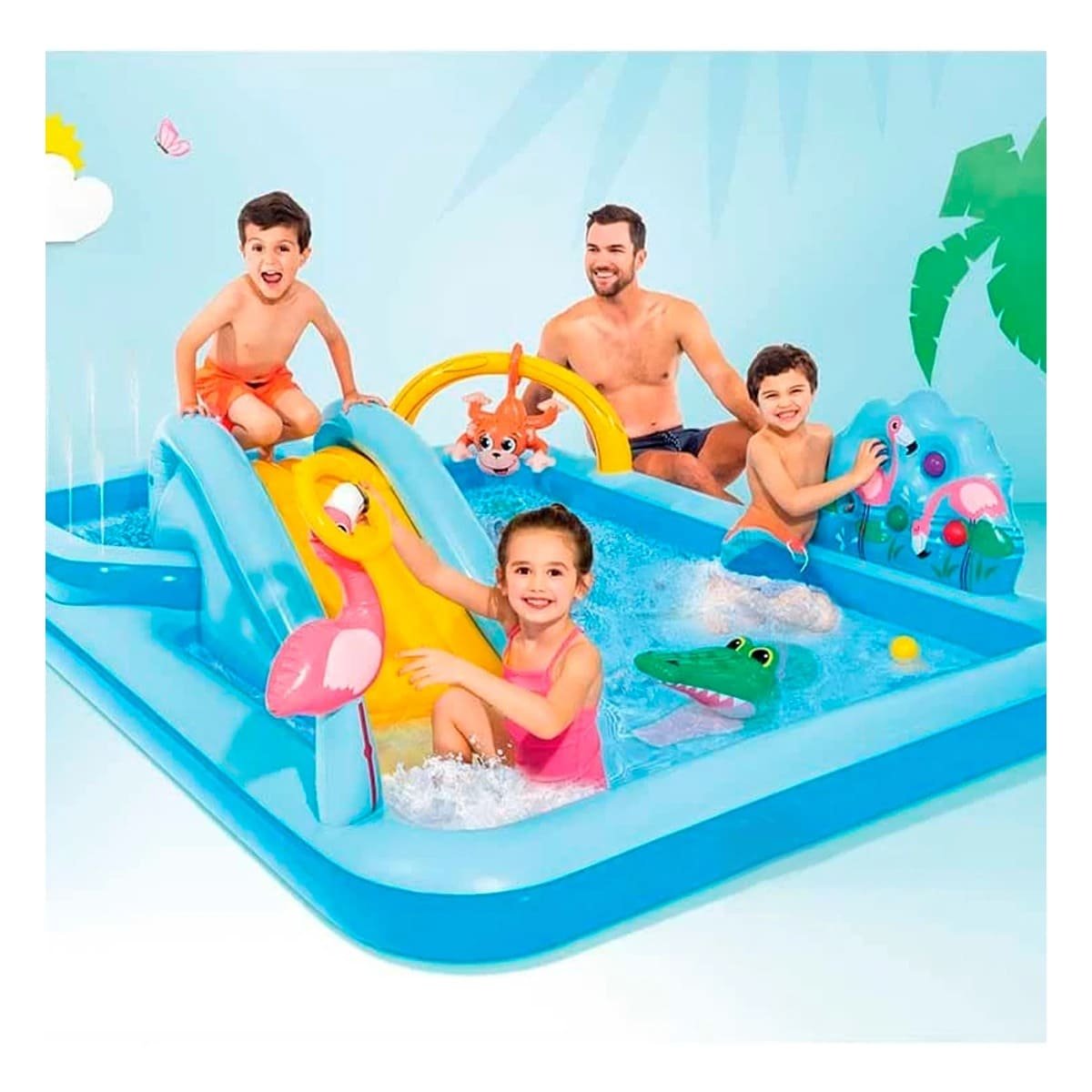 PACK2 RINCON DE JUEGO INTEX 57161NP 257X216X94 CM JUNGLA PARA JUEGOS Y DIVERSION Y+PAPEL REGALO - 5