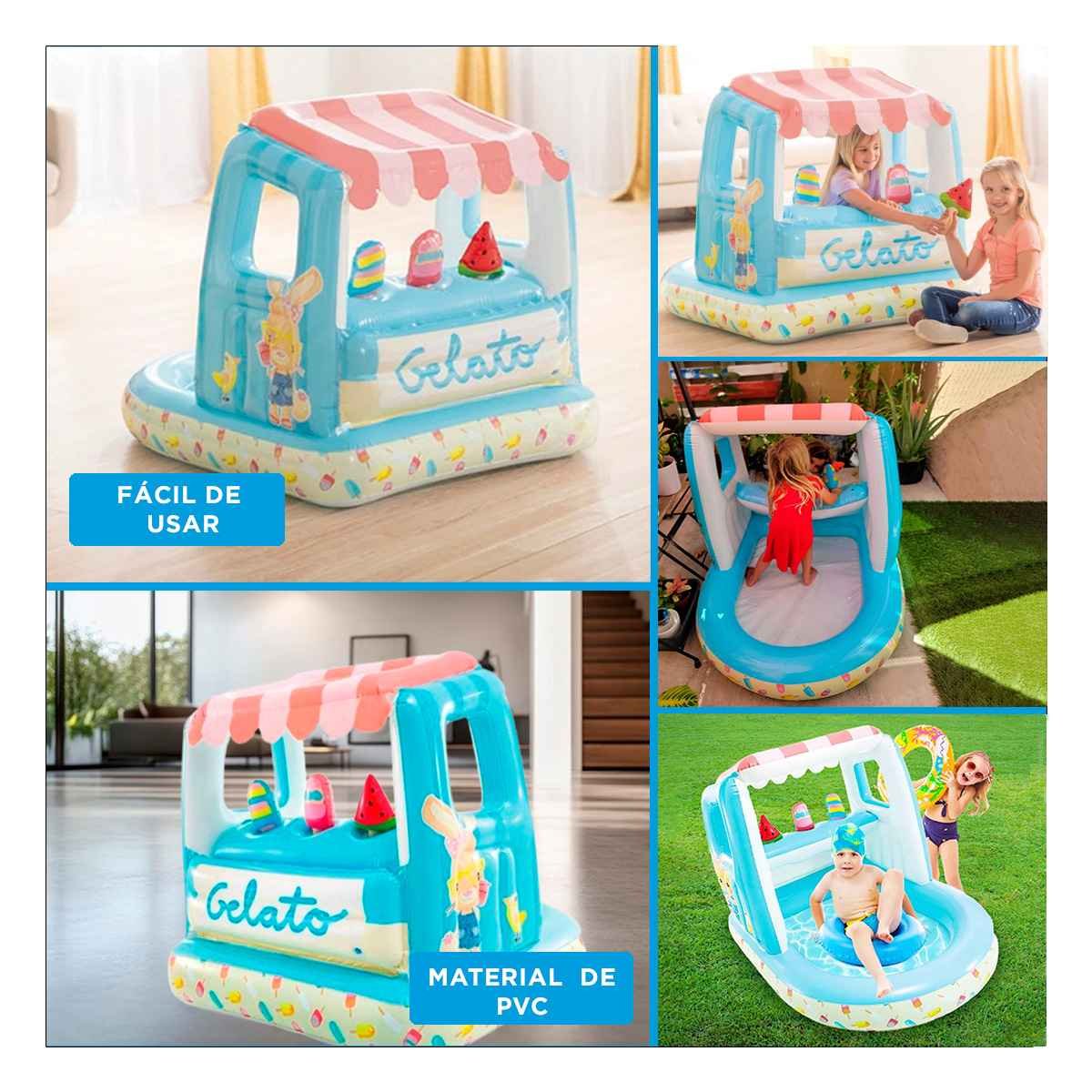 PACK2 DIVERSIÓN INFANTIL HELADERÍA CON 3 HELADOS MOD 48672NP 102X127X99 CM INTEX Y+PAPEL REGALO - 3