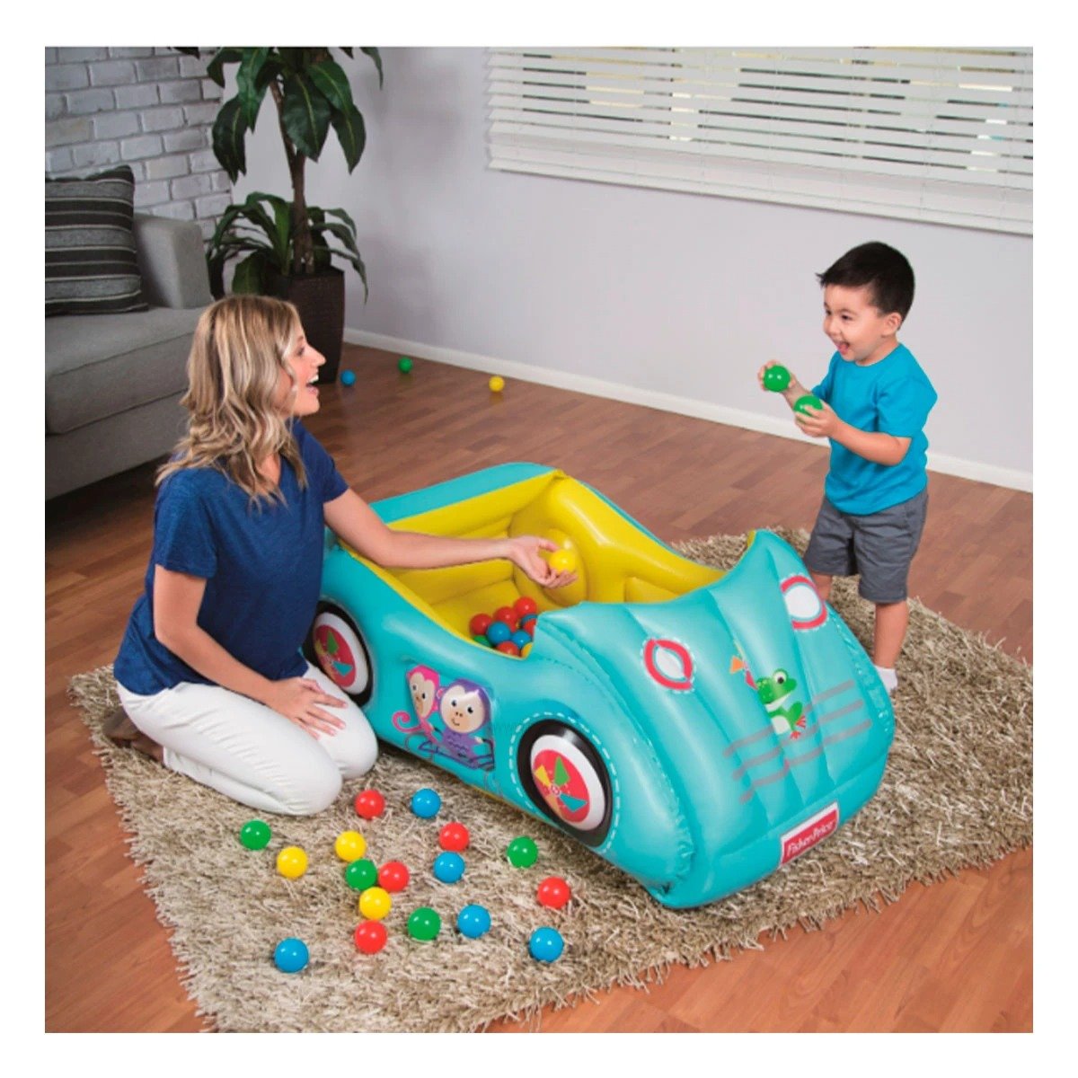 PACK4 CARRO PORTATIL BESTWAY CON 25 PELOTAS PARA JUEGOS INFANTILES Y+REGALO STICKER - 3