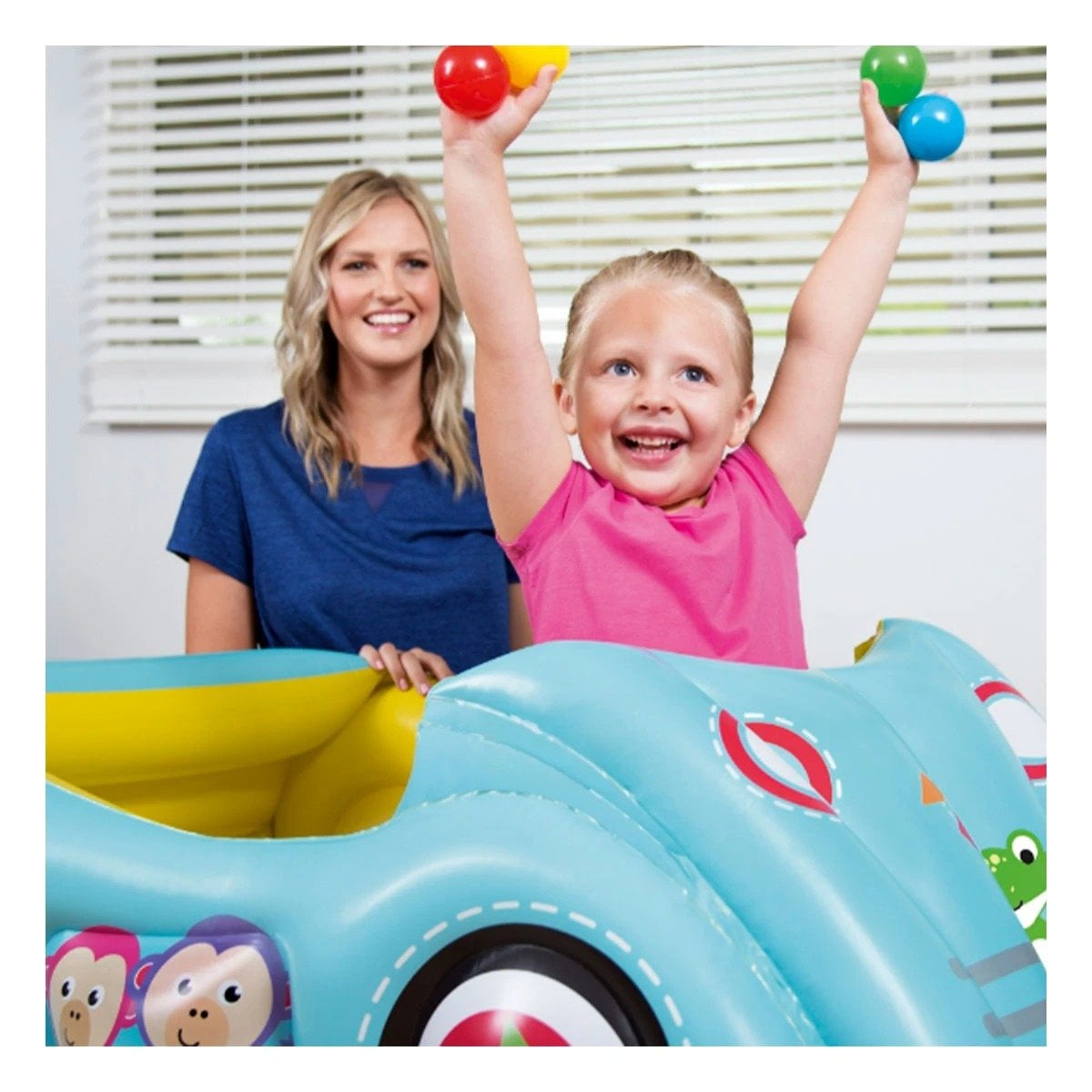 PACK2 VAGON INFANTIL BESTWAY CON 25 PELOTAS PARA ACTIVIDADES Y+REGALO STICKER - 3