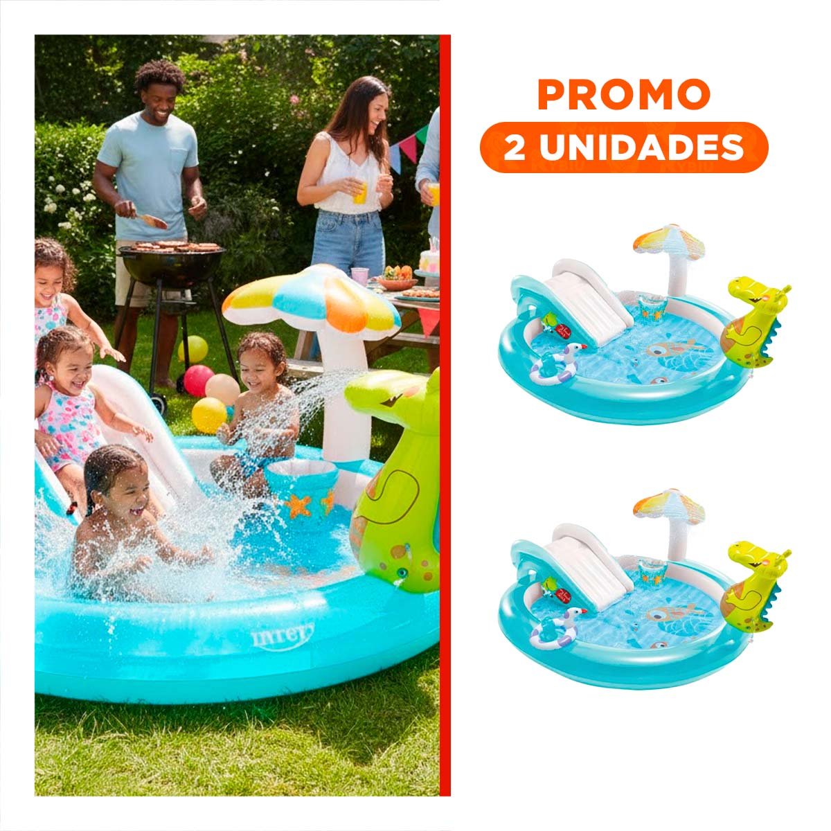 PACK2 RINCON PORTATIL INTEX 57165NP 57129NP 203X173X89 CM PISCINA PARA DIVERSION - 1