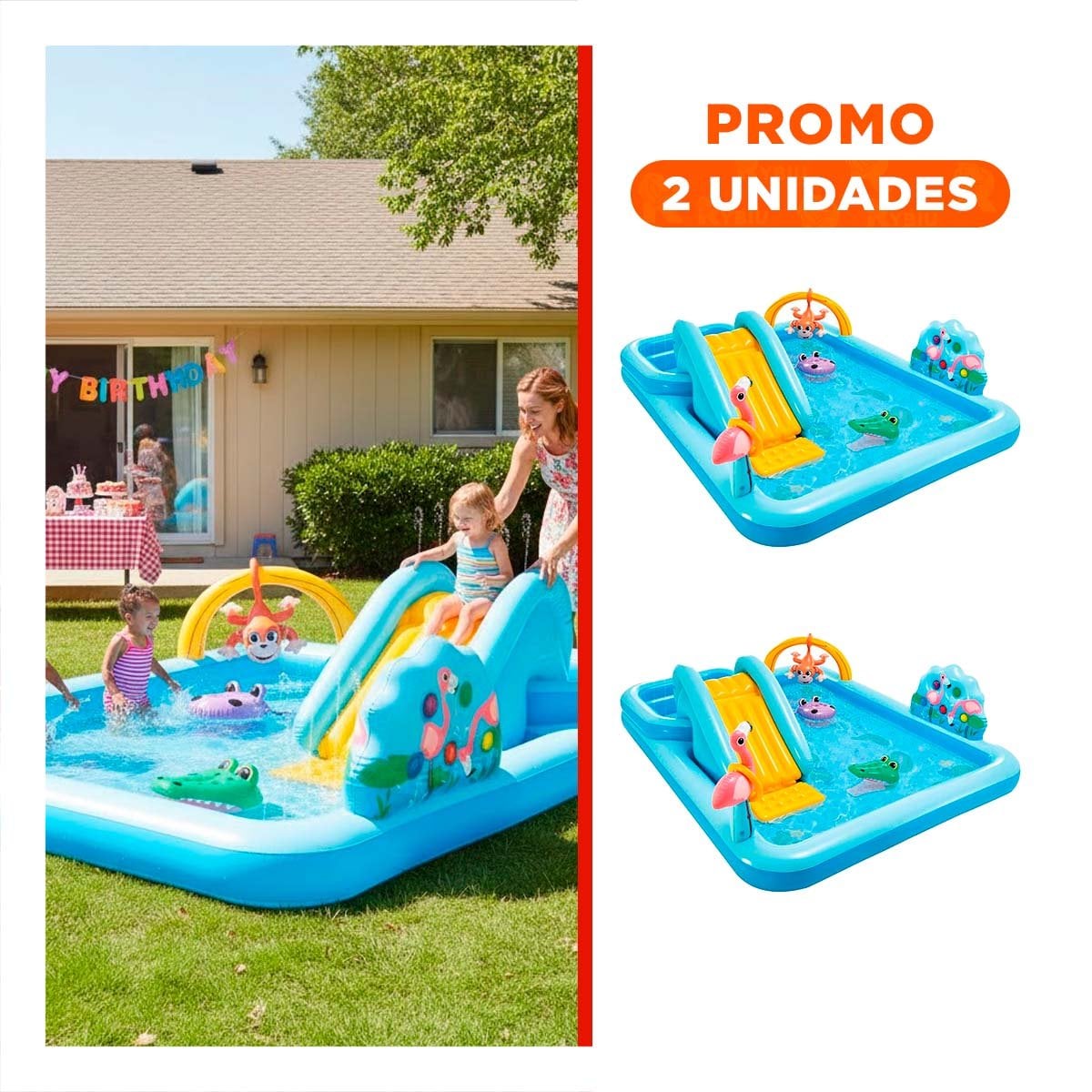PACK2 ESTACION DE JUEGO INTEX 57161NP 257X216X94 CM JUNGLA PARA ACTIVIDADES - 1