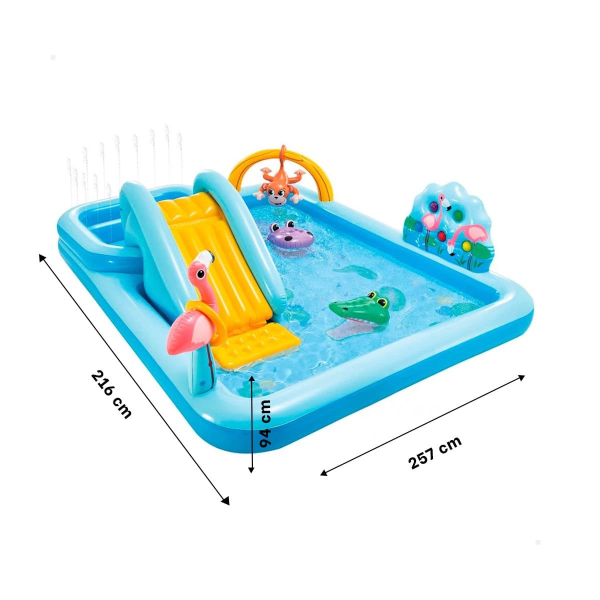 PACK2 ESTACION DE JUEGO INTEX 57161NP 257X216X94 CM JUNGLA PARA ACTIVIDADES - 4
