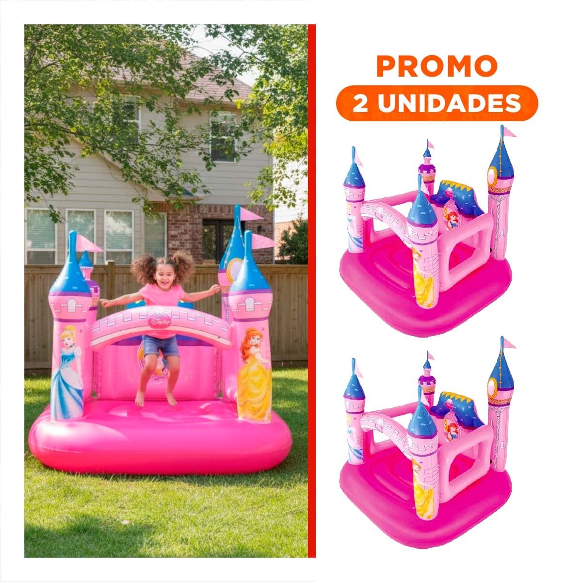 PACK2 CASTILLO INFLABLE BESTWAY 91050 157X147X163 CM PARA JUEGOS INFANTILES - 1