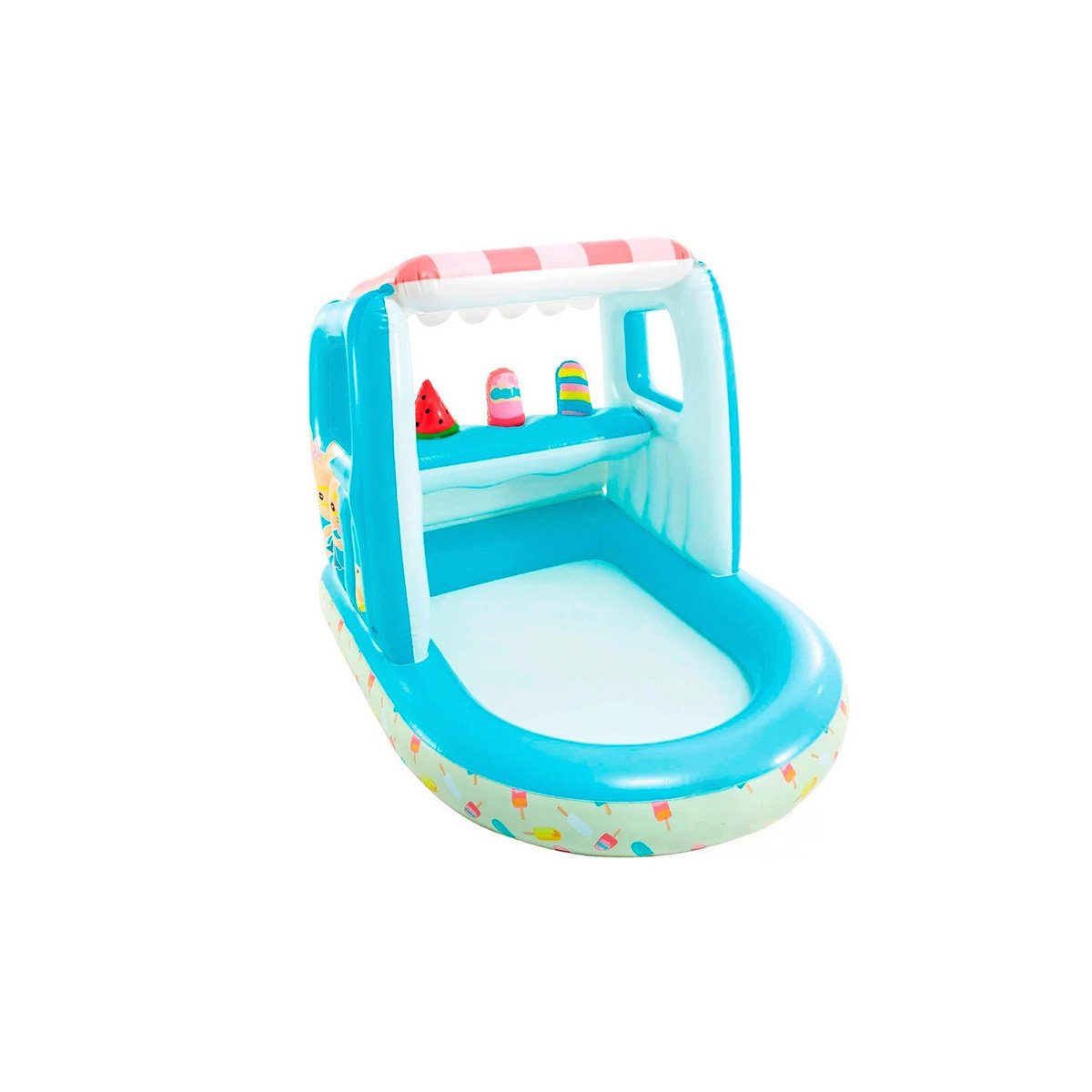 PACK4 ÁREA INFANTIL HELADERÍA INFLABLE MOD 48672NP 102X127X99 CM INTEX SEGURO Y+PAPEL REGALO - 3