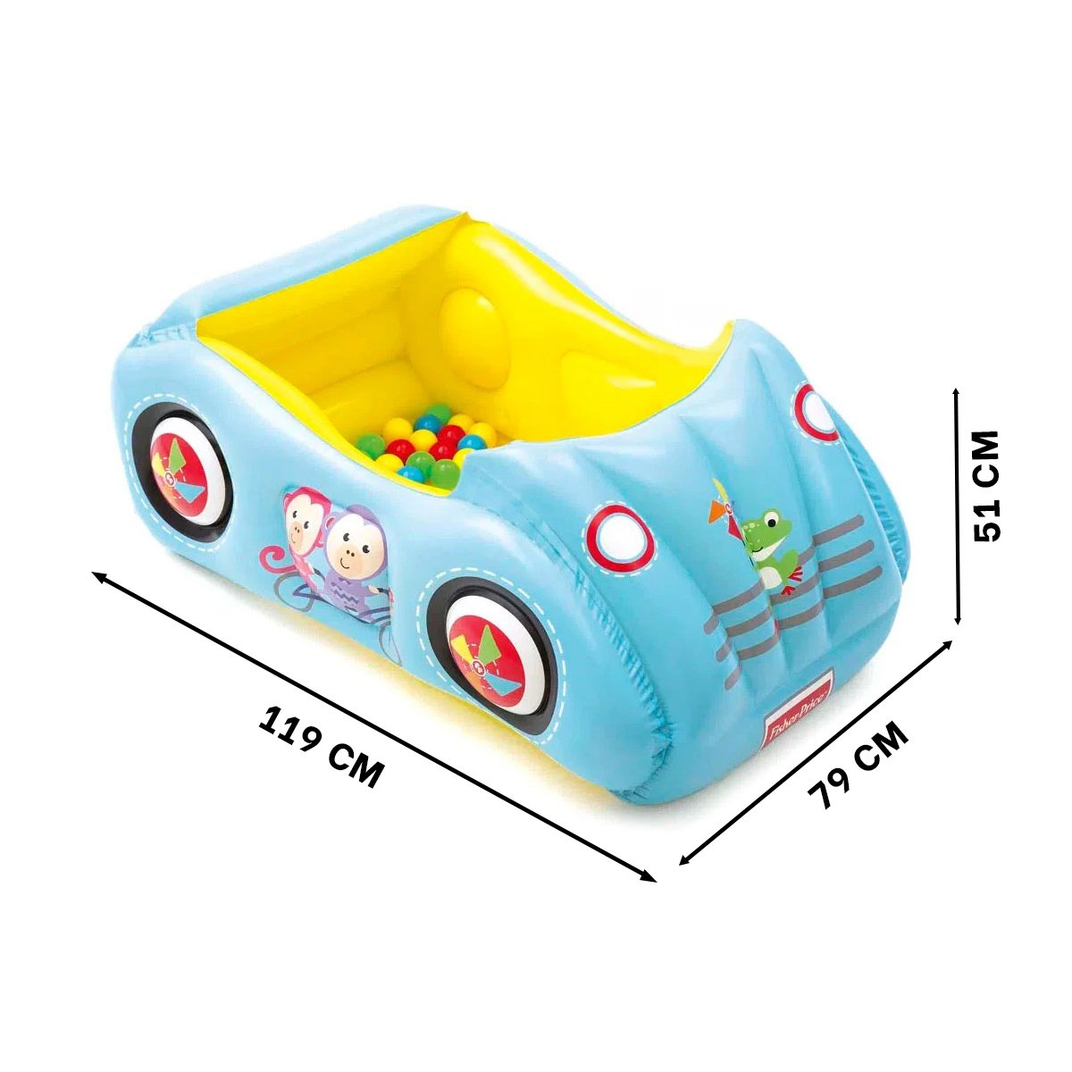 PACK2 CARRO INFANTIL BESTWAY CON 25 PELOTAS PARA JUEGOS - 4