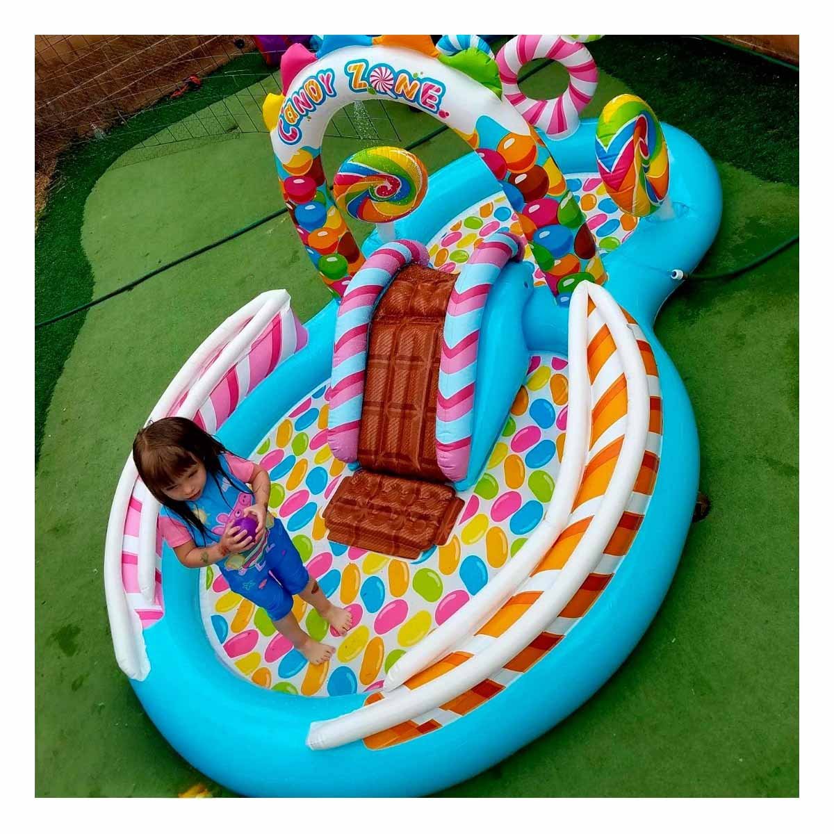 PACK2 TINA INFLABLE PARA FIESTA Y NIÑOS EN CASA 295X191X130 CM MULTICOLOR - 5