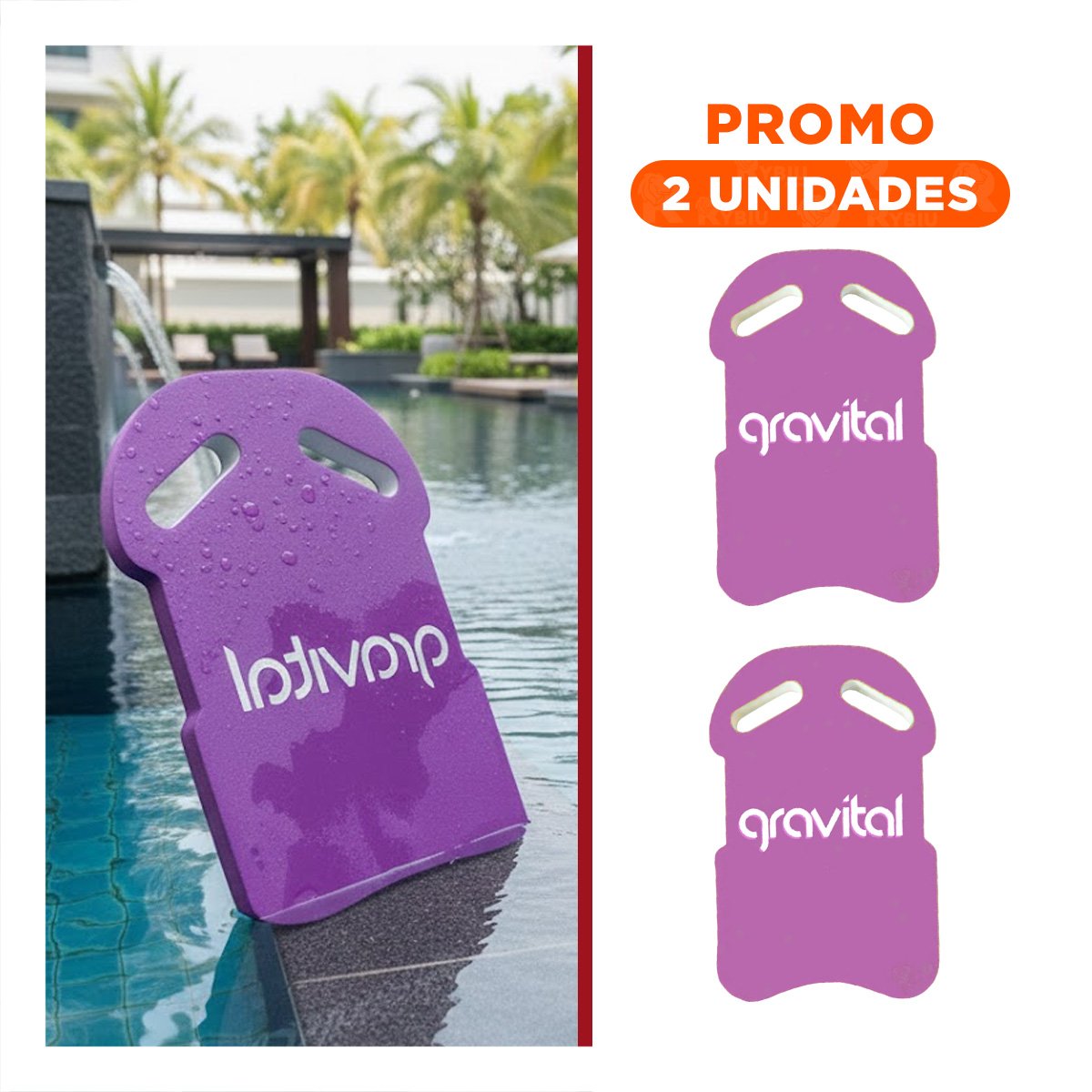 PACK2 DISPOSITIVO DE NATACION CON CINTURA PARA PRACTICA TECNICA EN AGUA LILA - 1