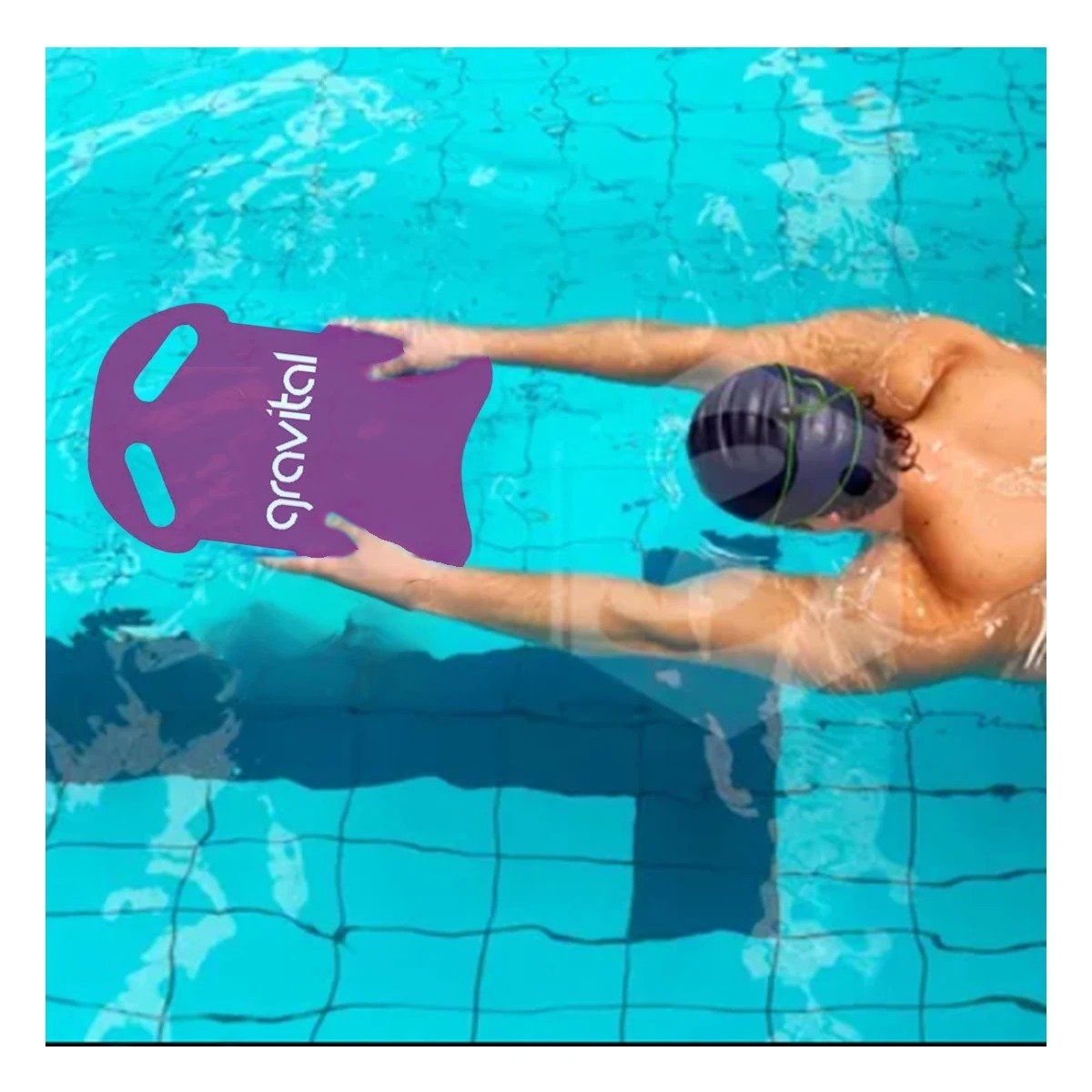 PACK2 DISPOSITIVO DE NATACION CON CINTURA PARA PRACTICA TECNICA EN AGUA LILA - 3