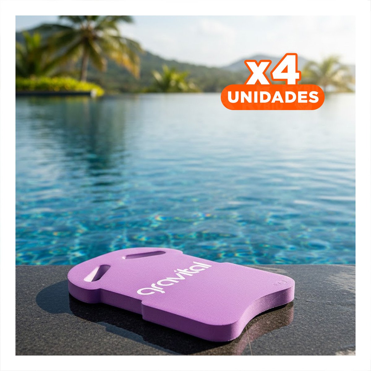 PACK4 FLOTADOR DE NATACION CON CINTURA PARA ENTRENAMIENTO ACUATICO EN PISCINA COLOR LILA - 1
