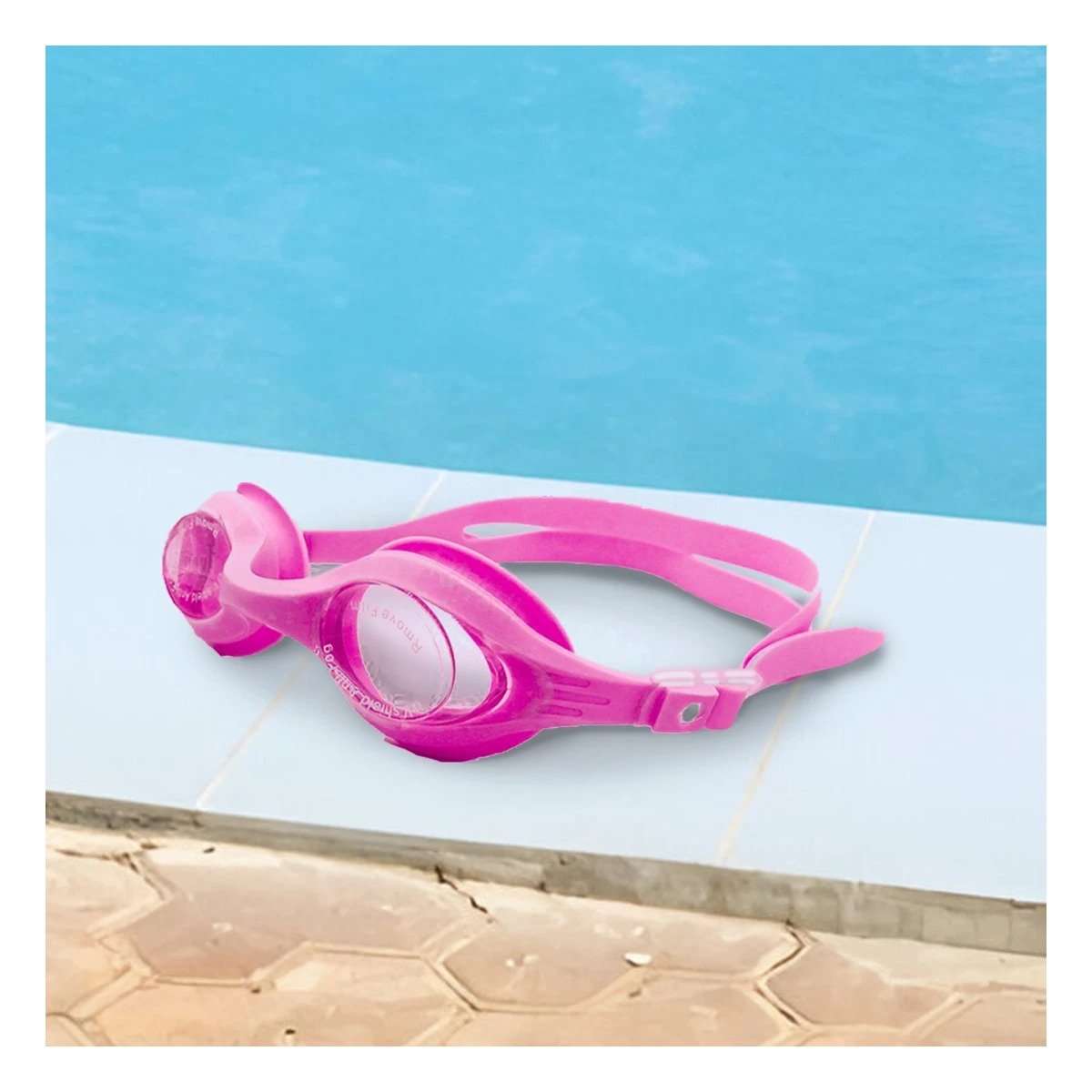 PACK4 MATERIAL ACUATICO PARA ENTRENAMIENTO DE NATACION CON VISION CLARA ROSADO Y+REGALO STICKER - 5
