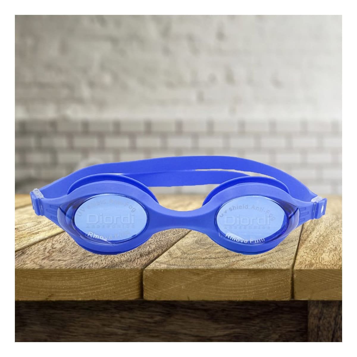 PACK12 LENTE PARA NATACION AZUL CON LENTE NITIDO Y CORREA FLEXIBLE Y+PAPEL REGALO - 3