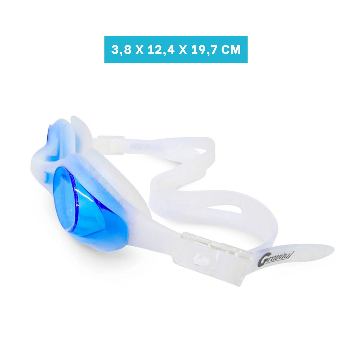 PACK2 GAFAS DE NATACION CON ESTUCHE UNISEX COLOR CELESTE PARA USO DIARIO - 4