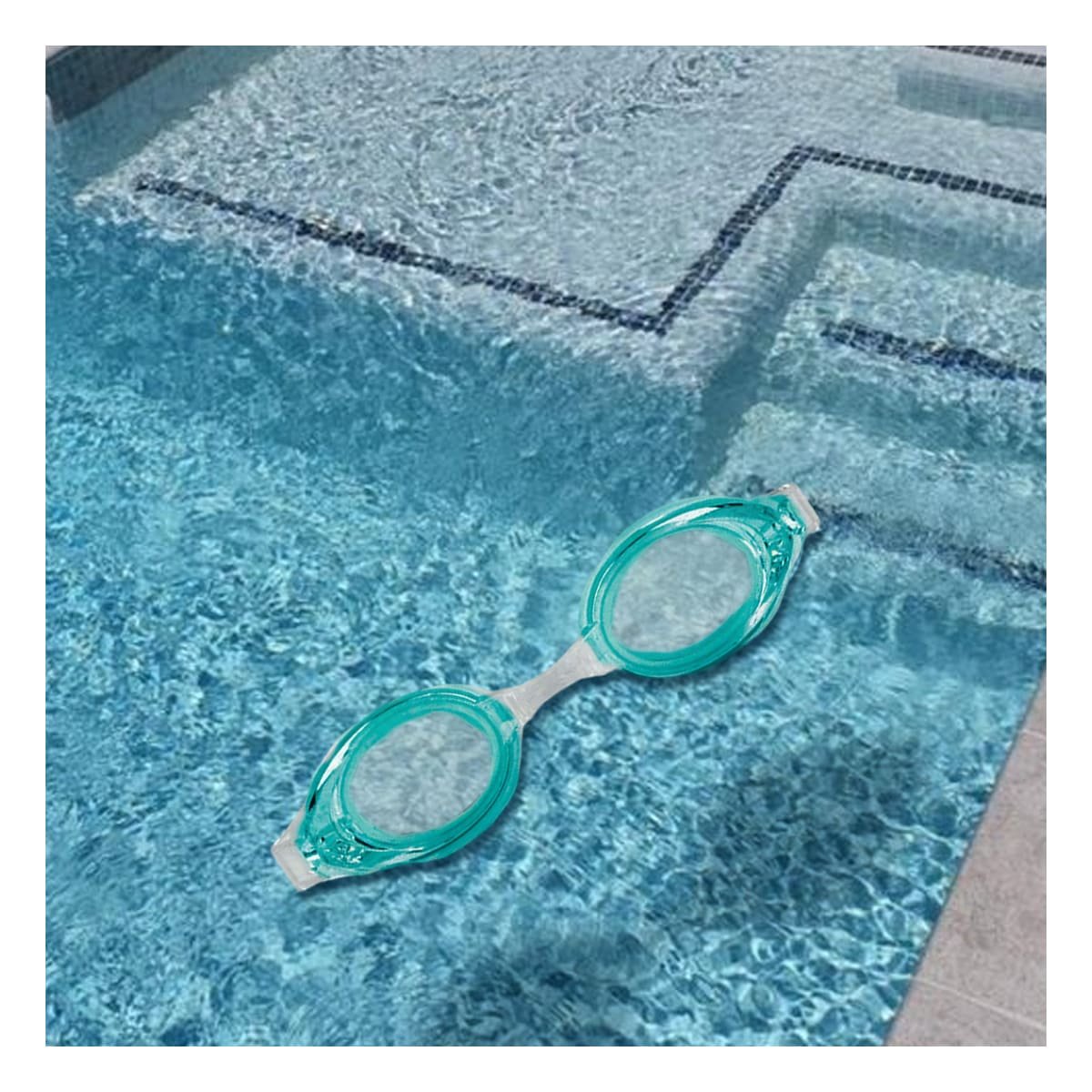 PACK4 LENTES NATACION VERDE CON LENTE CLARO Y CORREA AJUSTABLE Y+REGALO STICKER - 3
