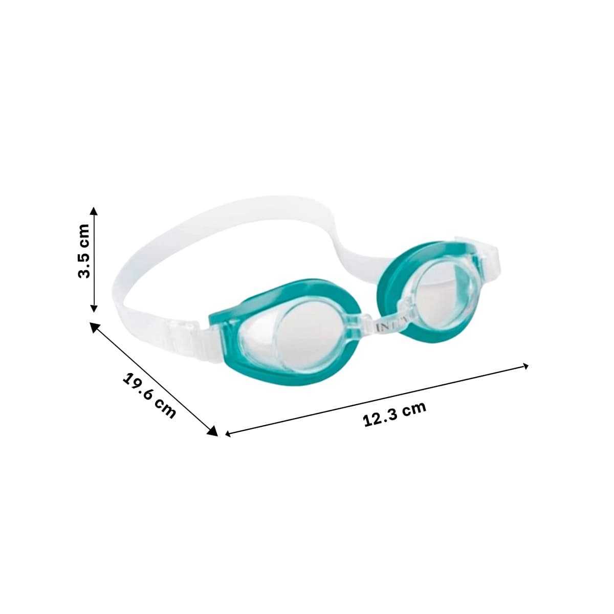 PACK4 LENTES NATACION VERDE CON LENTE CLARO Y CORREA AJUSTABLE Y+REGALO STICKER - 4