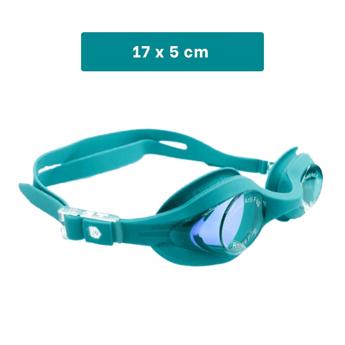 PACK6 GAFA NATACION CELESTE CON CRISTAL CLARO Y CORREA FLEXIBLE Y+PAPEL REGALO - 4
