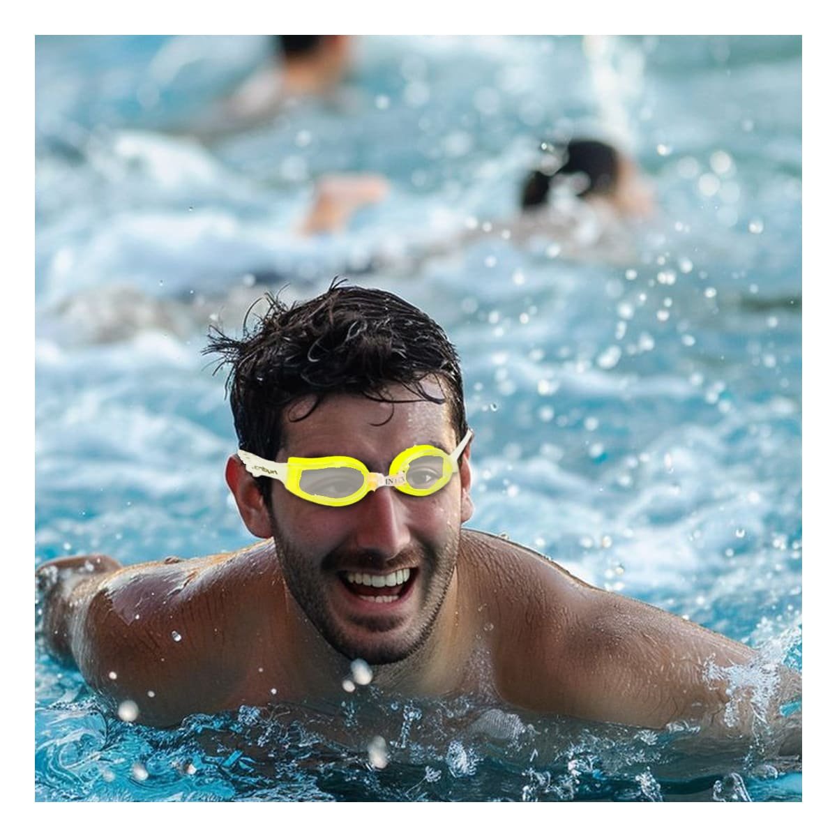 PACK6 ANTEOJOS DE NATACION AMARILLO CON MARCO RESISTENTE Y USO SEGURO EN NATACION - 5