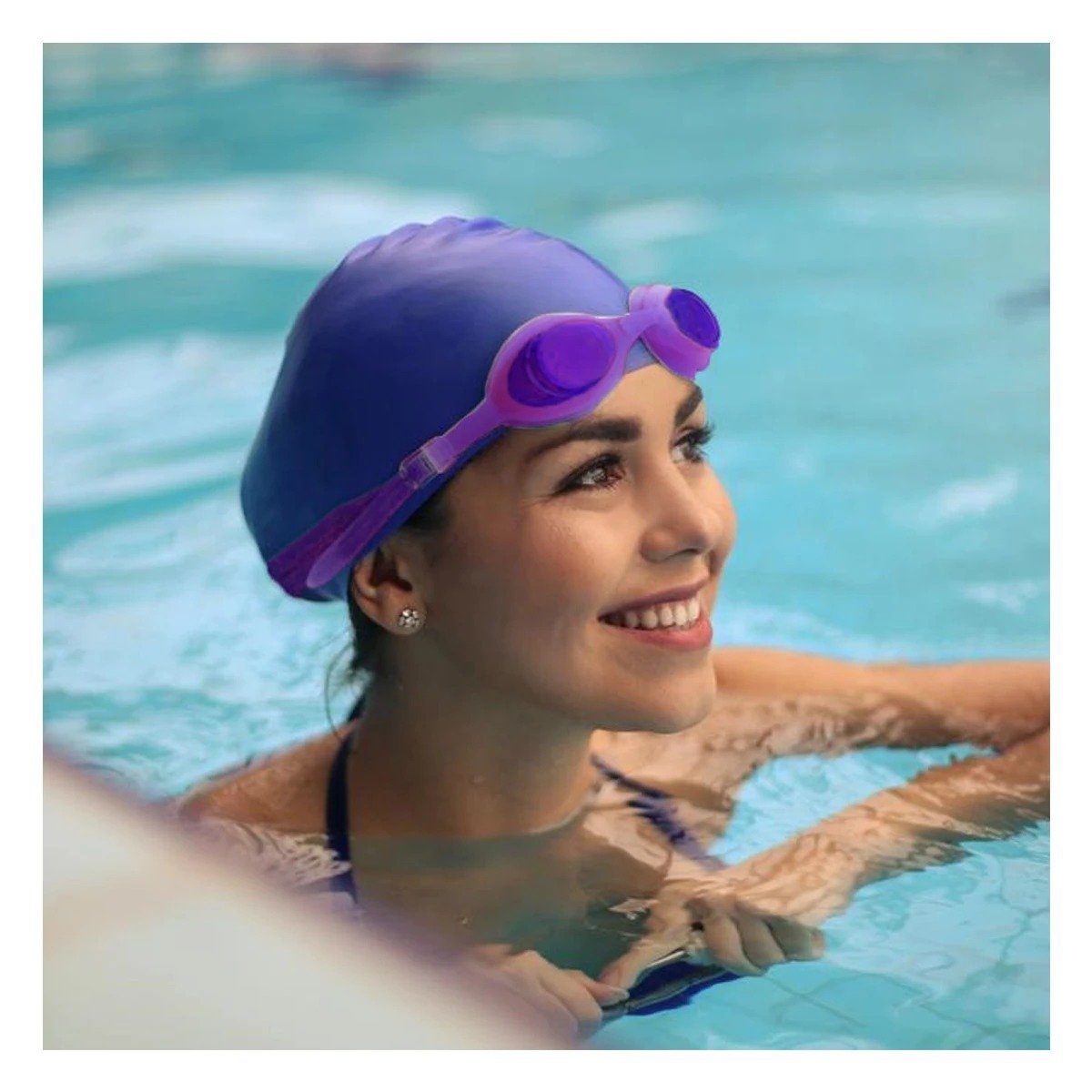 PACK6 EQUIPO DE NATACION CON ESTUCHE MORADO UNISEX COMODOS PARA USO REGULAR - 3