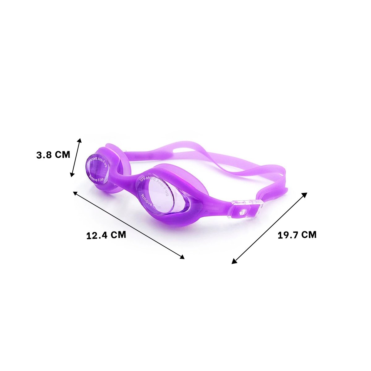 PACK6 EQUIPO DE NATACION CON ESTUCHE MORADO UNISEX COMODOS PARA USO REGULAR - 4