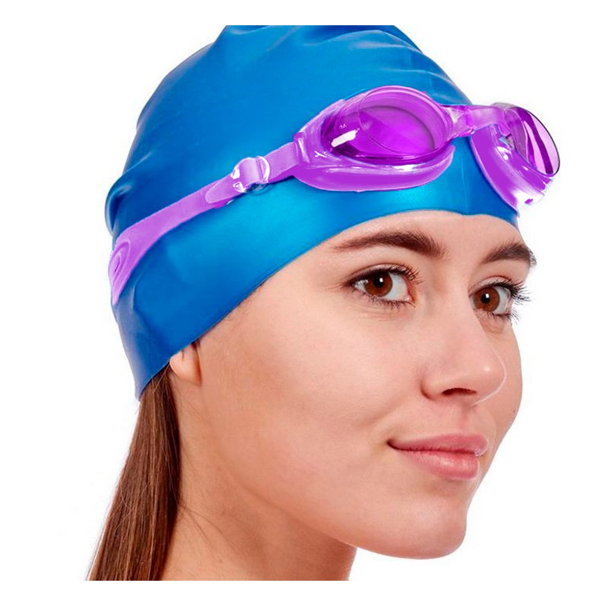 PACK6 EQUIPO DE NATACION CON ESTUCHE MORADO UNISEX COMODOS PARA USO REGULAR - 5