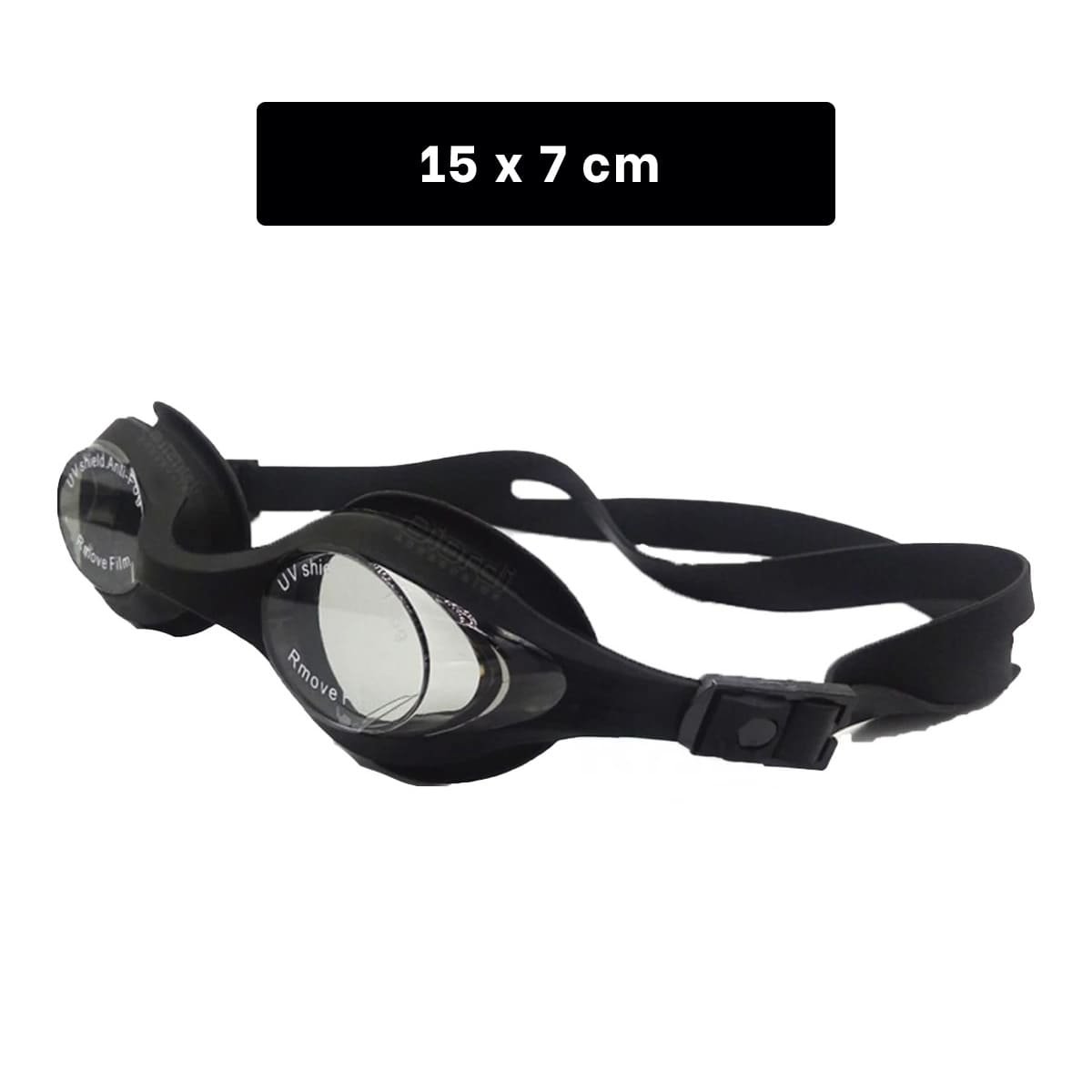 PACK4 PROTECTOR PARA NATACION NEGRO CON MARCO COMODO Y CORREA LIGERA Y+REGALO STICKER - 4