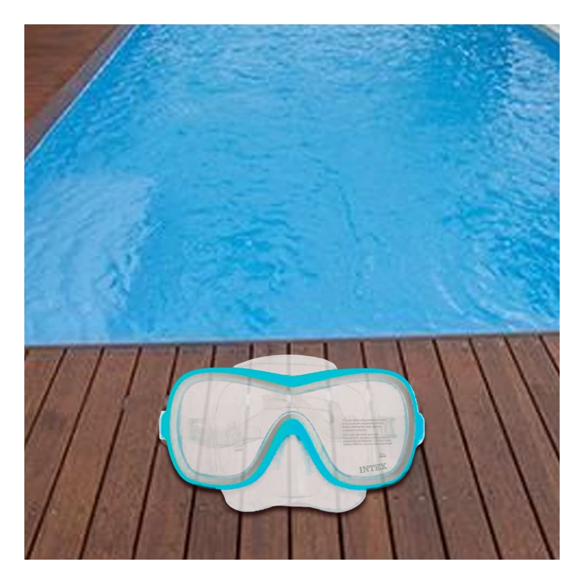 PACK4 LENTES DE BUCEO DEPORTIVO CELESTE CON CORREA AJUSTABLE Y VISION NITIDA Y+PAPEL REGALO - 5