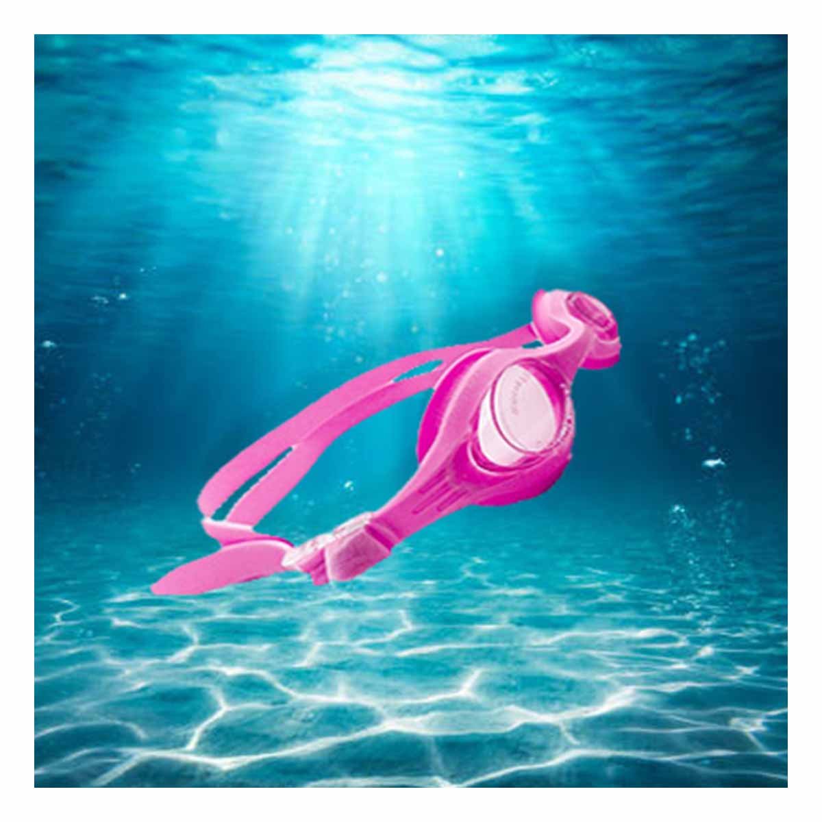 PACK6 LENTE PARA NATACION ROSADO CON CRISTAL TRANSPARENTE Y AJUSTE COMODO Y+REGALO STICKER - 3