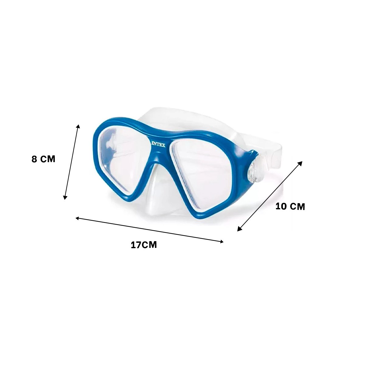 PACK2 VISORES DE BUCEO DEPORTIVO AZUL CON CORREA FIRME Y VISION NITIDA Y+REGALO STICKER - 4