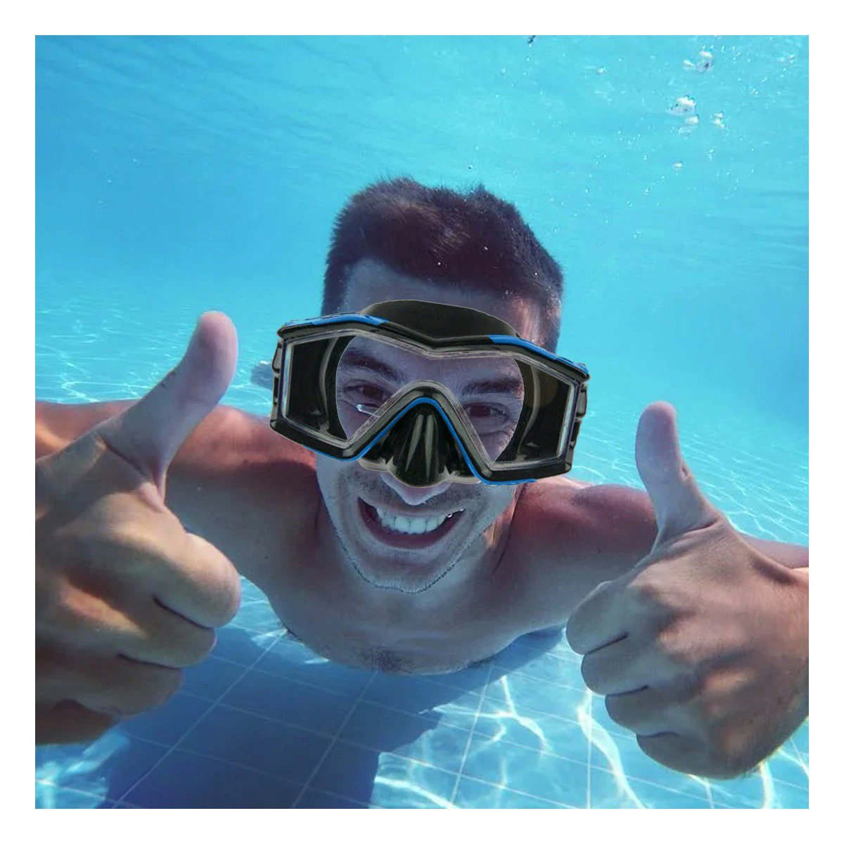 PACK2 ANTEOJO NATACION AZUL CON MARCO COMODO Y CRISTAL NITIDO Y+REGALO STICKER - 5