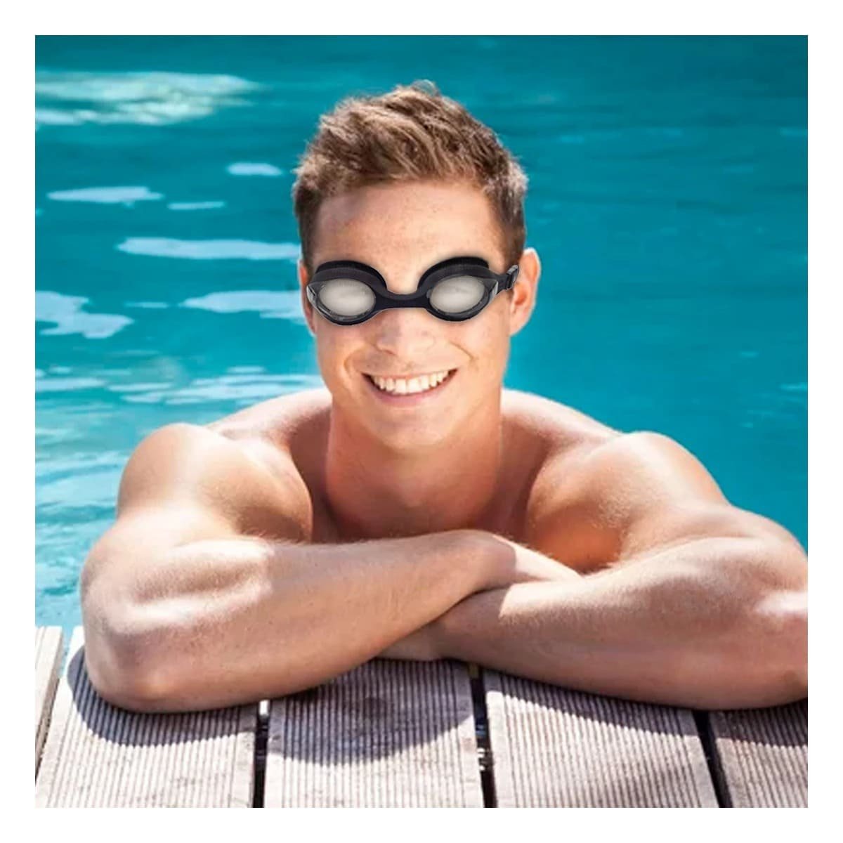 PACK4 PROTECTOR PARA NATACION NEGRO CON CRISTAL NITIDO Y AJUSTE SEGURO - 3