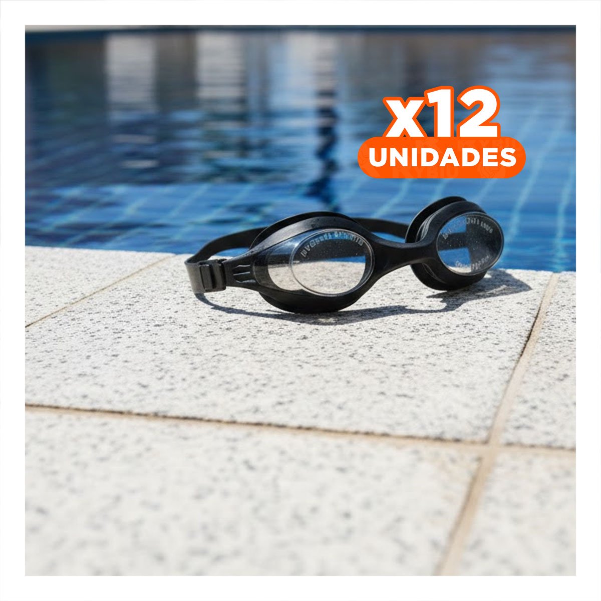 PACK12 ARTICULO VISUAL NEGRO PARA NATACION CON DISEÑO COMODO Y AJUSTE FLEXIBLE - 1