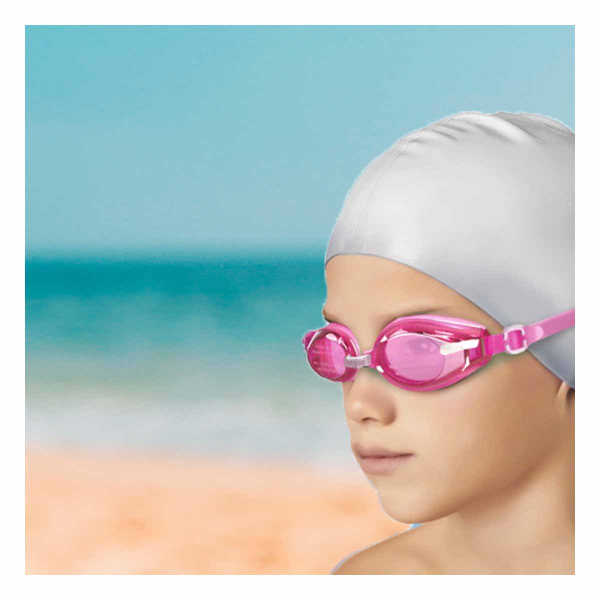 PACK12 GAFA PARA NATACION ROSADO CON CRISTAL CLARO Y LENTE AMPLIO Y+PAPEL REGALO - 3