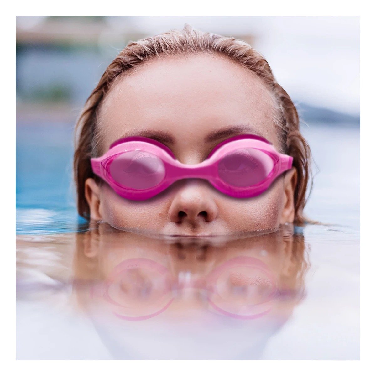 PACK12 GAFA PARA NATACION ROSADO CON CRISTAL CLARO Y LENTE AMPLIO Y+PAPEL REGALO - 5