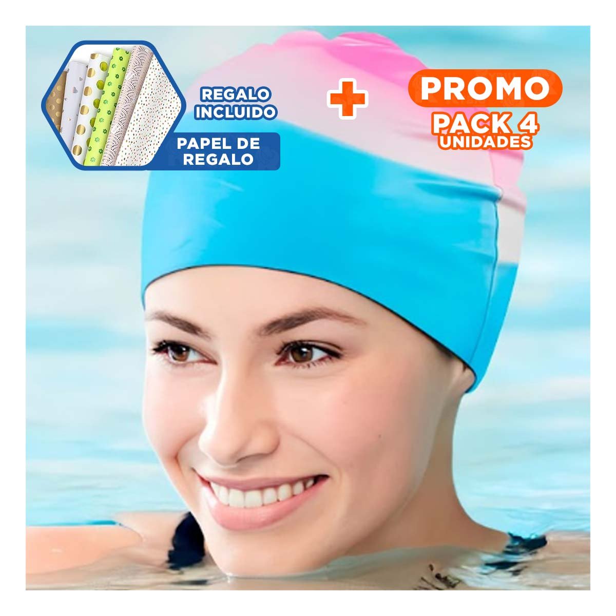 PACK4 BOMBAS DE AGUA MULTICOLOR CON LLENADO RAPIDO PARA JUEGOS EN PATIO Y+PAPEL REGALO - 1