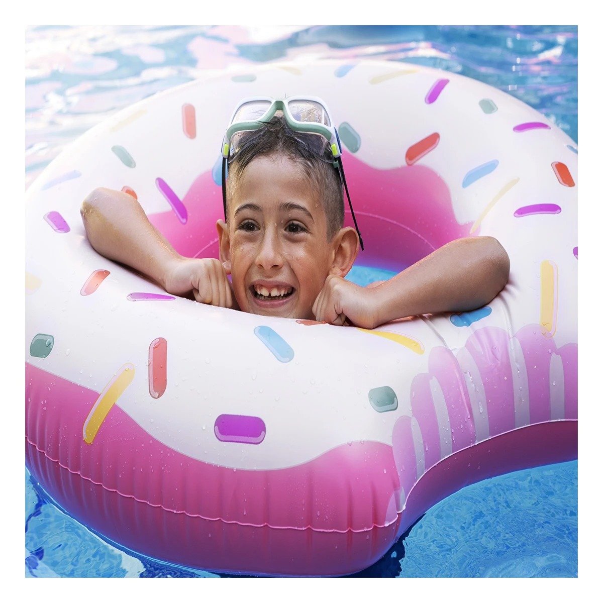 PACK2 SALVAVIDAS PARA PISCINA DONAL PINK 107 CM COMODO Y LIGERO Y+REGALO STICKER - 3
