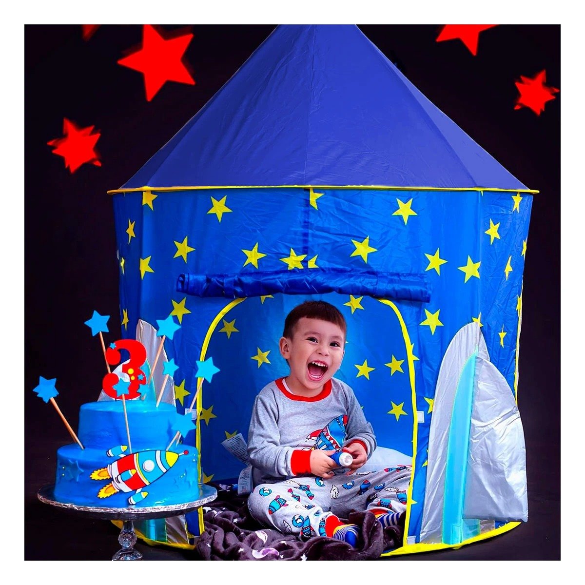 PACK2 CARPA INFANTIL DIVERSION 3 PIEZAS CON ACCESORIOS Y BASE AZUL PARA NIÑOS Y+PAPEL REGALO - 2