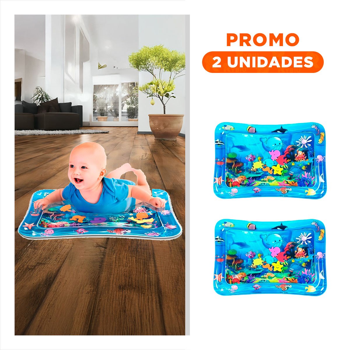 PACK2 ANILLO DE AGUA AZUL PARA BEBES Y DIVERSION ACUATICA CON SEGURIDAD - 1