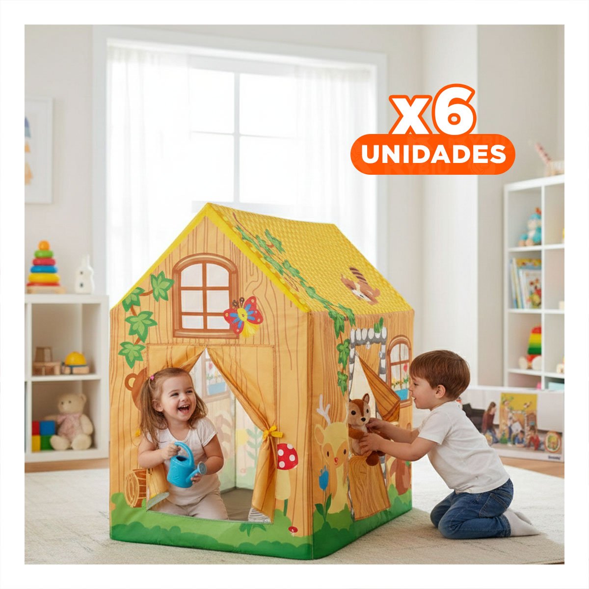 PACK6 HOGAR INFANTIL DE JUEGOS CON ACTIVIDADES Y DIVERSION 102 X 76 X 114CM Y+REGALO STICKER - 1