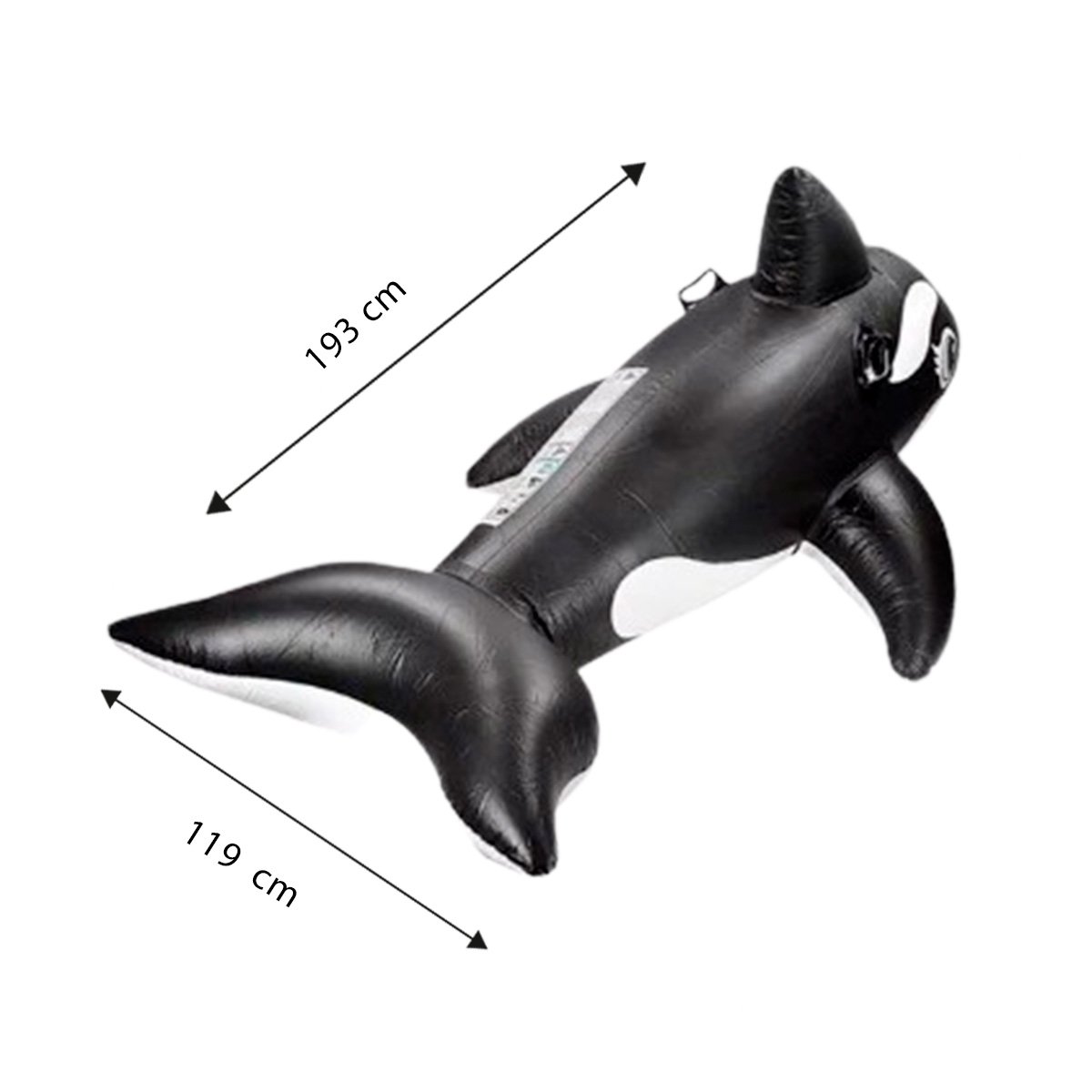 PACK6 SALVAVIDAS ORCA 193 X 119 CM INFLABLE SEGURO PARA PISCINA - 4