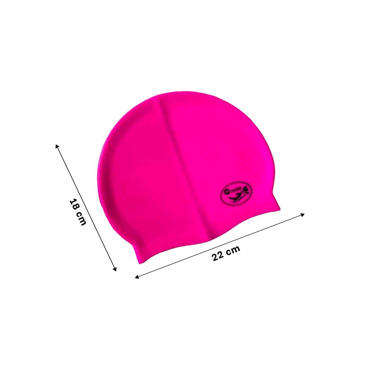 PACK4 GORRO DE NATACION ROSADO PARA JUEGOS Y CABELLO SEGURO PROTEGIDO - 4