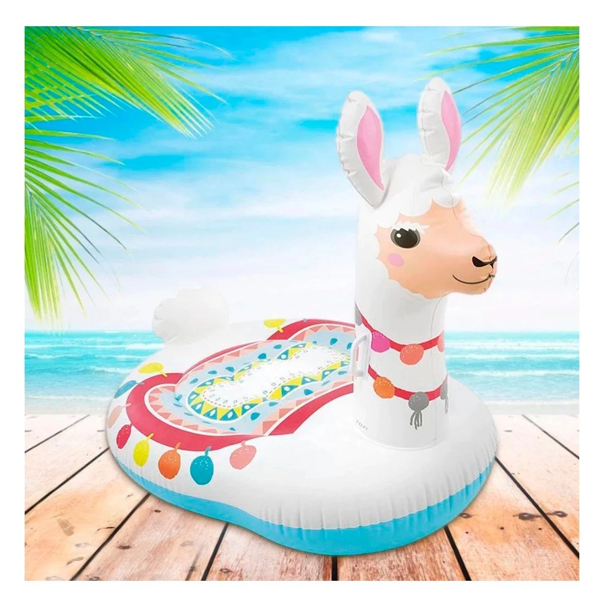 PACK4 SALVAVIDAS ACUATICO LLAMA 94 X 135 X 112 CM DIVERTIDO PARA JUEGOS Y+REGALO STICKER - 5