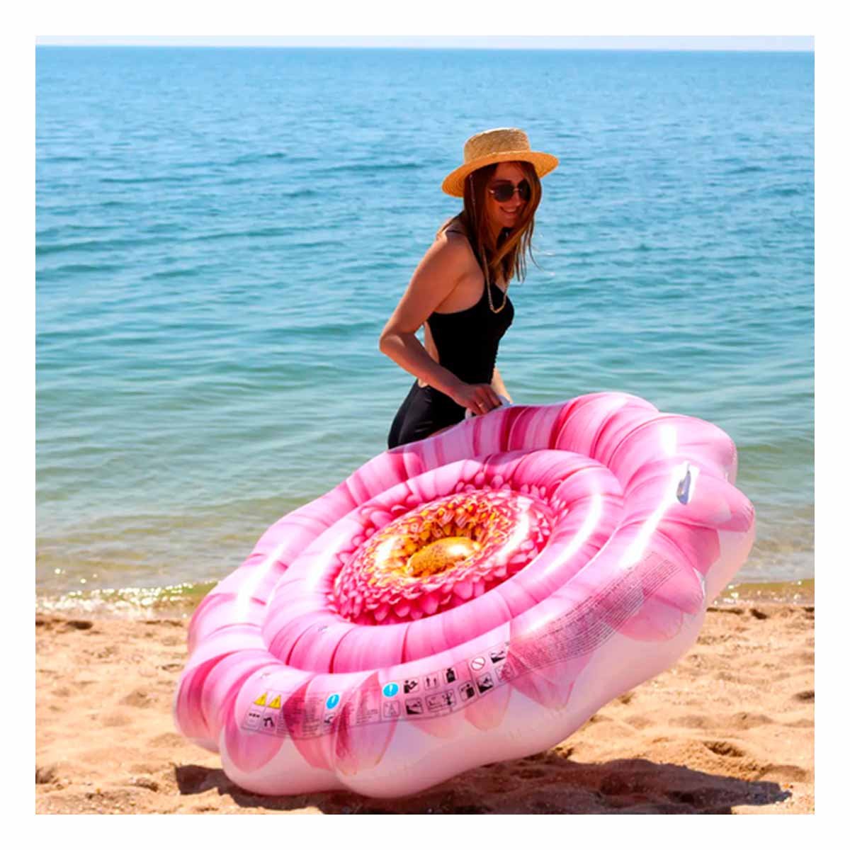 PACK4 SALVAVIDAS INFLABLE GIRASOL 142 X 142 CM PARA NIÑOS - 2