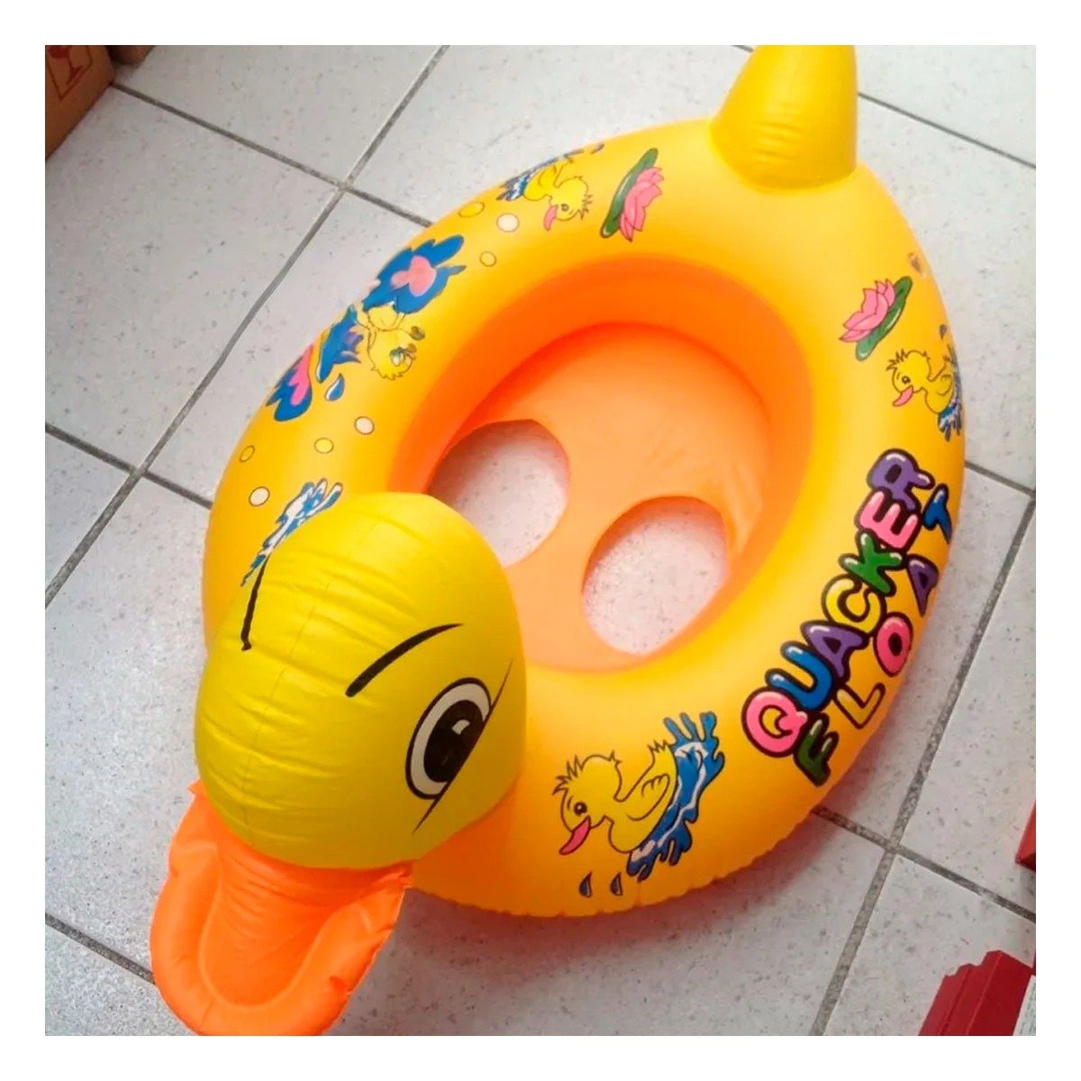 PACK4 COLCHONETA PATO 31 X 24 CM INFLABLE DIVERTIDA PARA PISCINA - 3