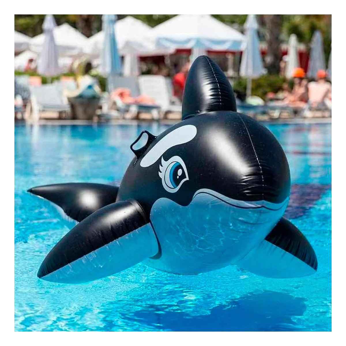 PACK2 JUGUETE ORCA 193 X 119 CM INFLABLE PARA PISCINA Y+PAPEL REGALO - 2