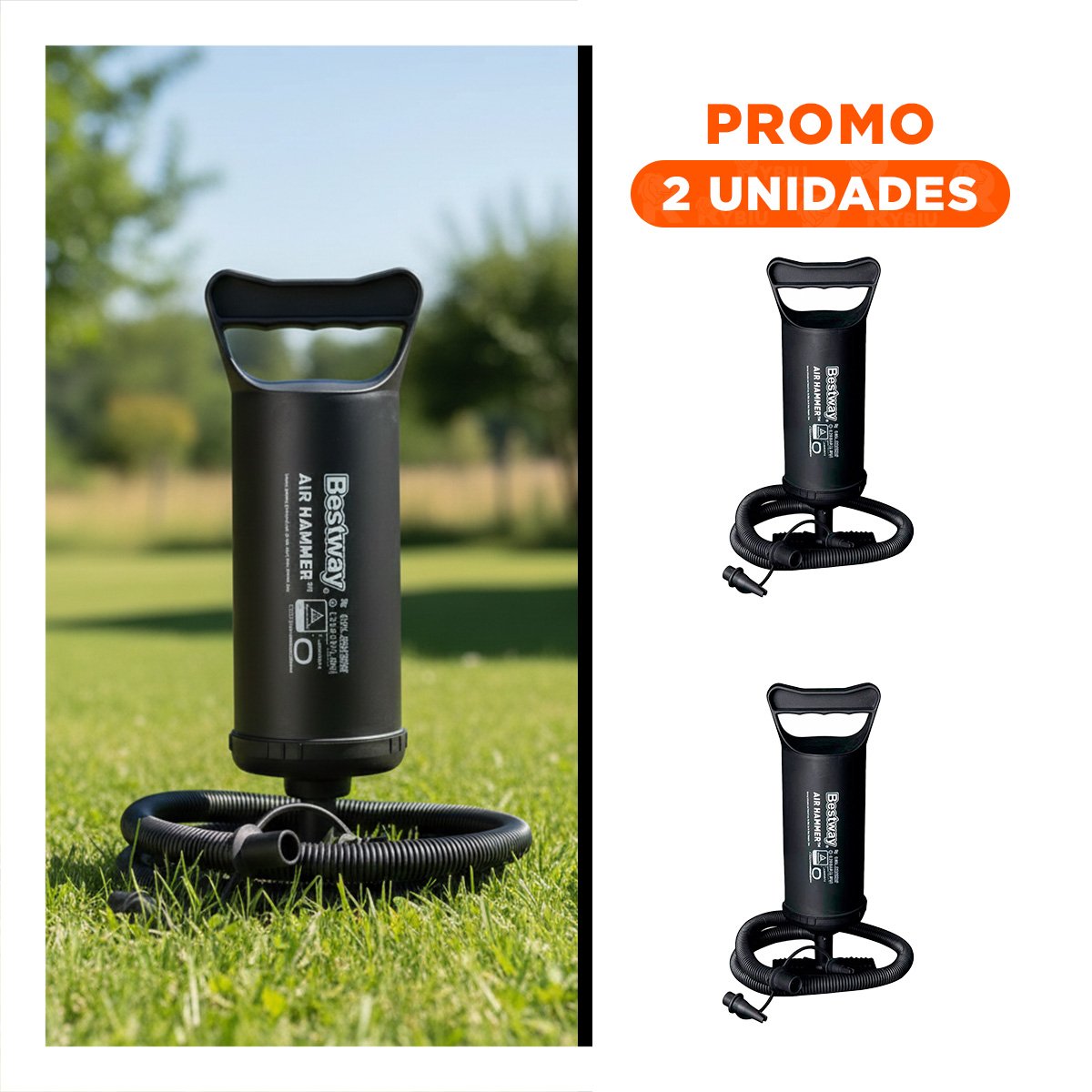PACK2 BOMBA PORTATIL 30CM Y COMPACTA PARA FIESTA Y DECORACION - 1