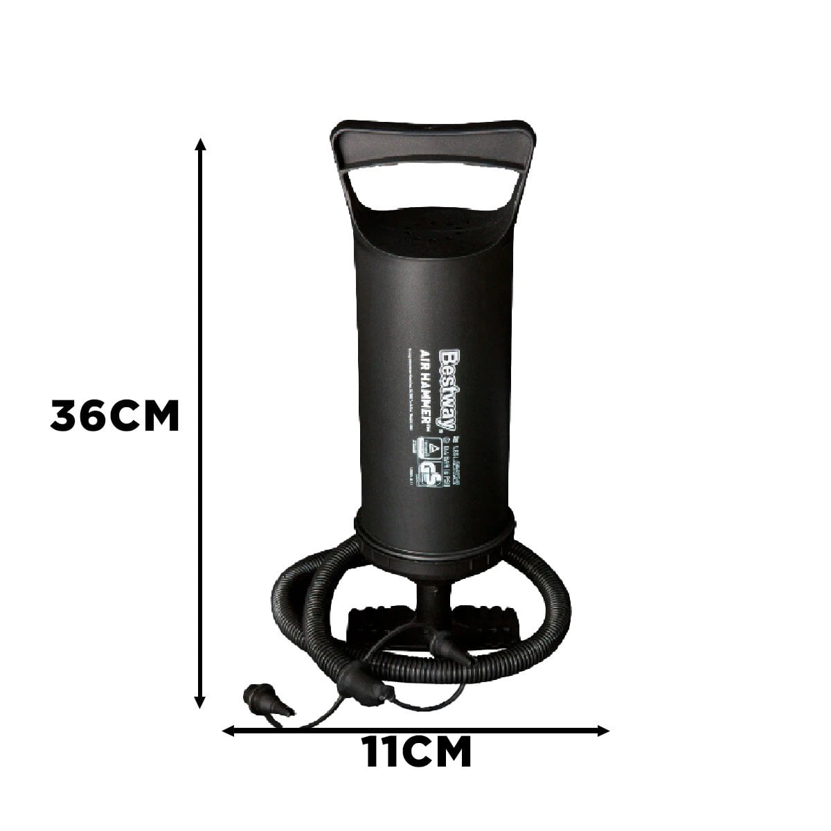 PACK6 SOPLADOR MANUAL DE AIRE DURABLE NEGRO 36 CM PARA GLOBOS Y DECORACION - 4