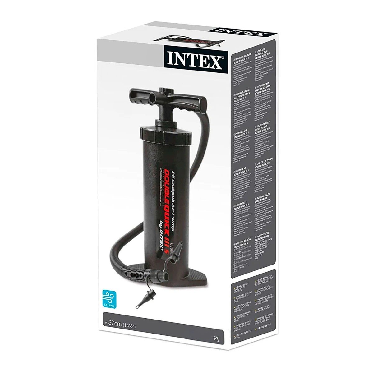 PACK6 INFLADOR COMPACTO 15 PULGADAS CON AGUJA PARA GLOBOS Y FLOTADORES NEGRO Y+REGALO STICKER - 2