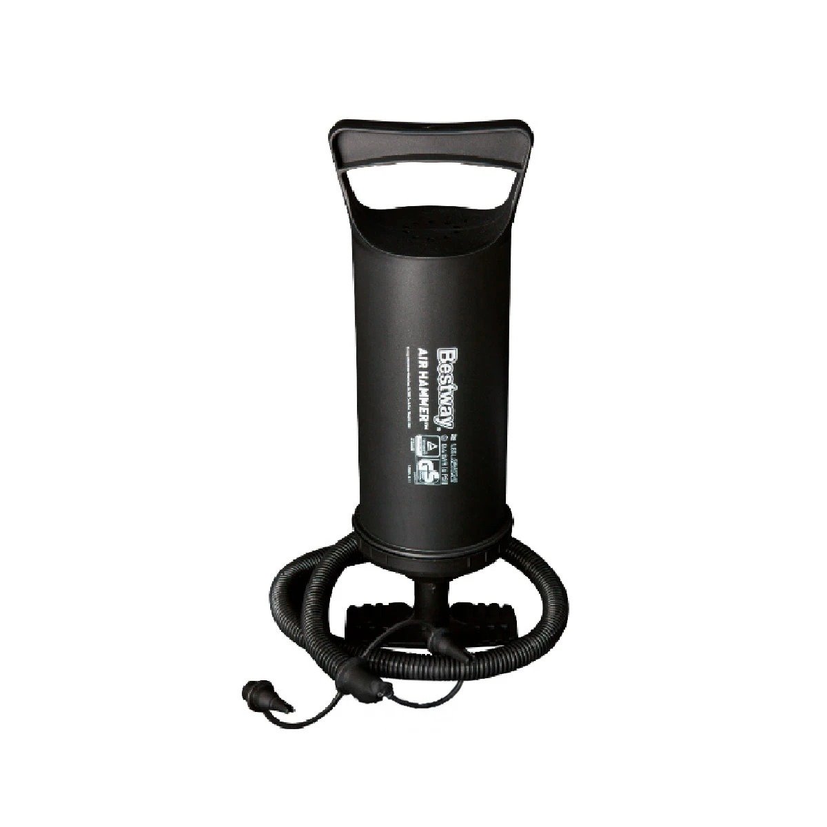 PACK4 BOMBA MANUAL PRACTICA NEGRO 36 CM PARA GLOBOS Y PLAYA Y+PAPEL REGALO - 3