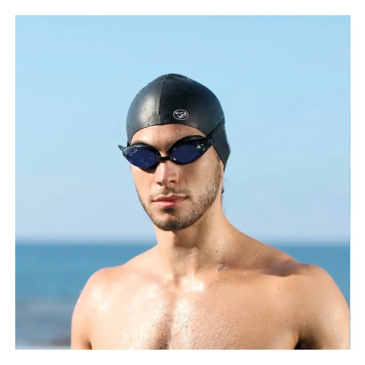 PACK6 CASCO DE NATACION NEGRO PARA COMPETENCIA Y ENTRENAMIENTO SEGURO Y+PAPEL REGALO - 5