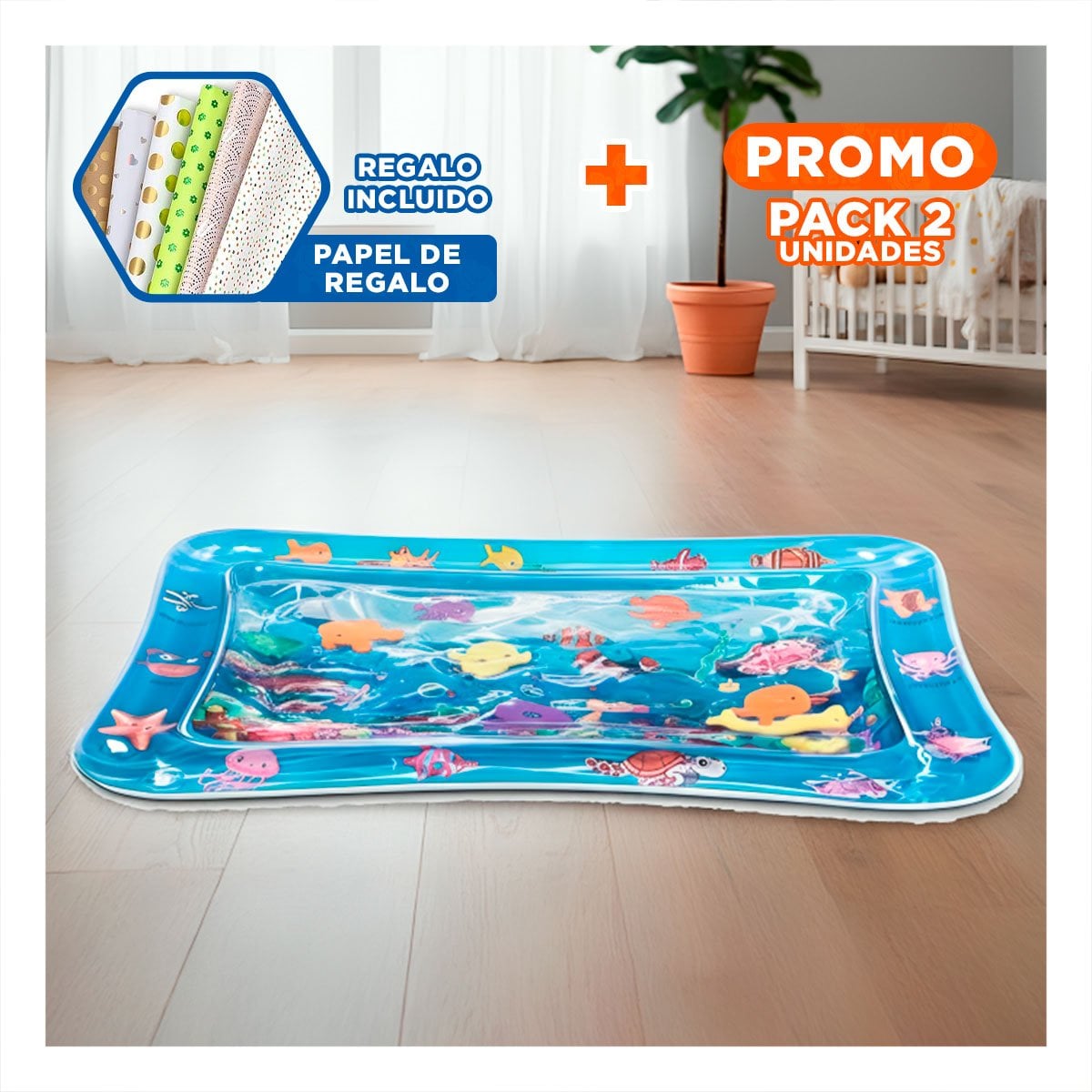PACK2 ANILLO DE AGUA AZUL PARA NIÑOS Y SEGURIDAD EN JUEGOS CON COMODIDAD Y+PAPEL REGALO - 1